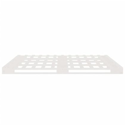 Легло от палети, бяло, 200x200 см, борово дърво масив