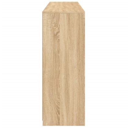 Сайдборди с LED осветление, 3 бр, дъб сонома, инженерно дърво