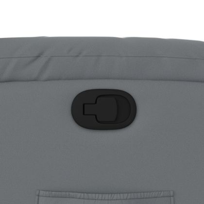 Изправящ реклайнер стол, сива, изкуствена кожа