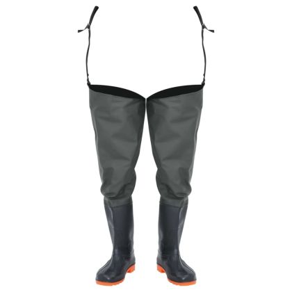 Дълги ботуши за риболов, тъмнозелени, размер 41