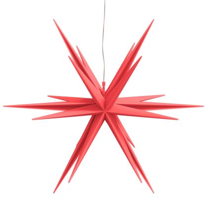 Коледна лампа с LED, сгъваема, червена, 57 см