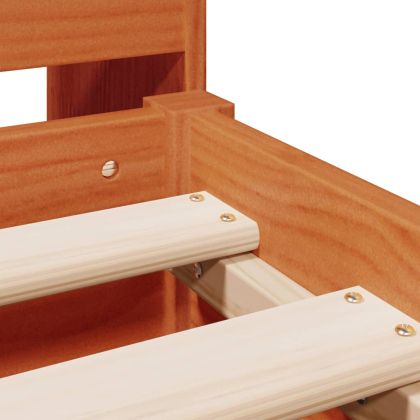 Легло с етажерка за книги, без матрак, 200x200 см, бор масив