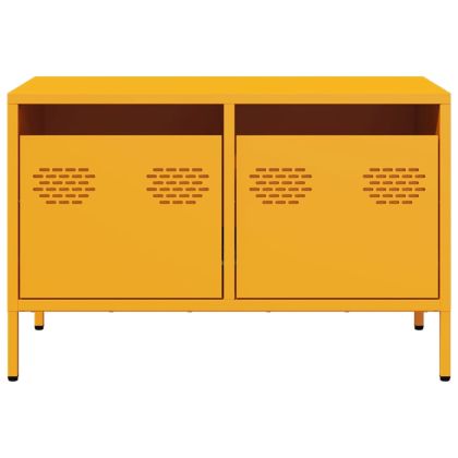 ТВ шкаф горчица жълто 68x39x43,5 см студеновалцувана стомана