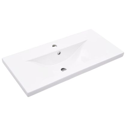 Комплект шкафове за баня от 3 части дъб сонома инженерно дърво