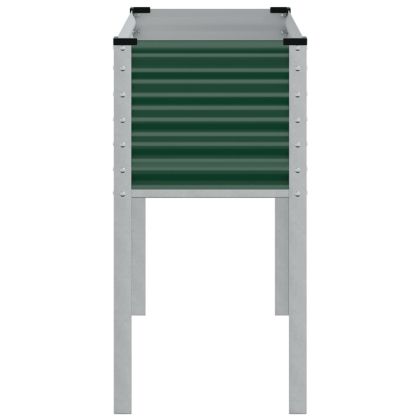 Градинска саксия, зелена, 100x45x90 см, стомана