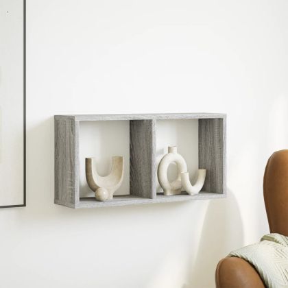 Стенен шкаф, 60x16x30 см, сив сонома, инженерно дърво