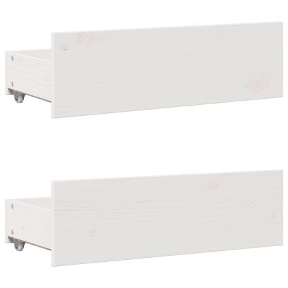 Легло с етажерка за книги, без матрак, 135x190 см, бор масив