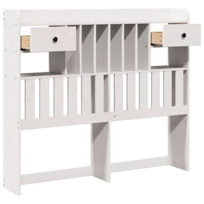 Горна табла с място за съхранение, 135 см, масивно дърво бор