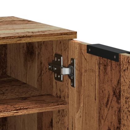 Шкаф за обувки, старо дърво, 59x35x70 см, инженерна дървесина