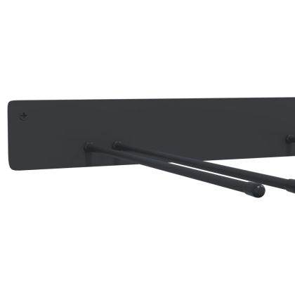 Стенни държачи за градински инструменти, 2 бр, черни, стомана