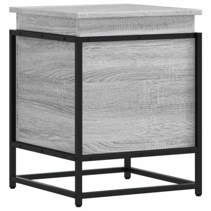 Кутия за съхранение, сив сонома, 40x40x51,5 см, инженерно дърво