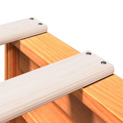 Легло с етажерка за книги, без матрак, 160x200 см, бор масив