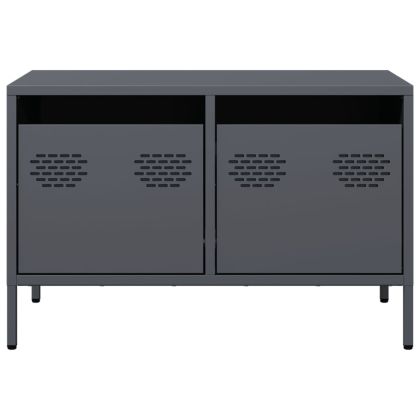 ТВ шкаф, антрацит, 68x39x43,5 см, студеновалцувана стомана