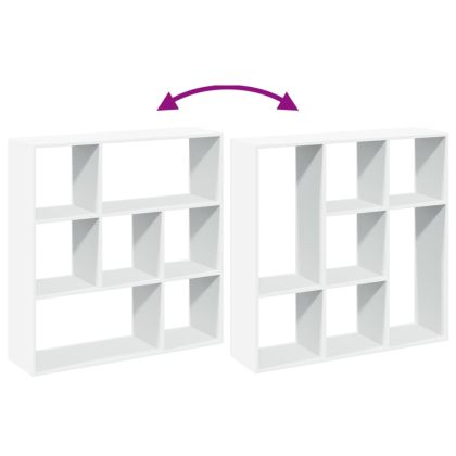 Разделител за стая / библиотека, бял, 102x29x103,5 см