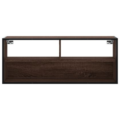 ТB шкаф, кафяв дъб, 100x31x39,5 см, инженерно дърво и метал