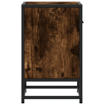 Нощни шкафчета, 2 бр, опушен дъб, 40x31x50 см, инженерно дърво