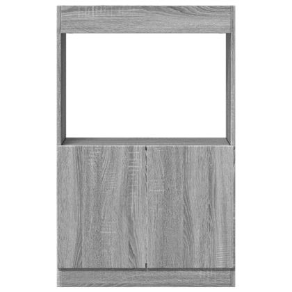 Висок шкаф, сив сонома, 63x33x100 см, инженерно дърво