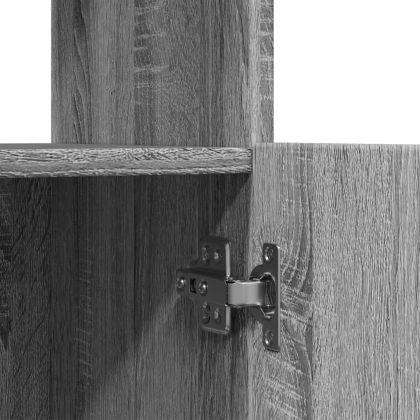 Висок шкаф, сив сонома, 63x33x100 см, инженерно дърво