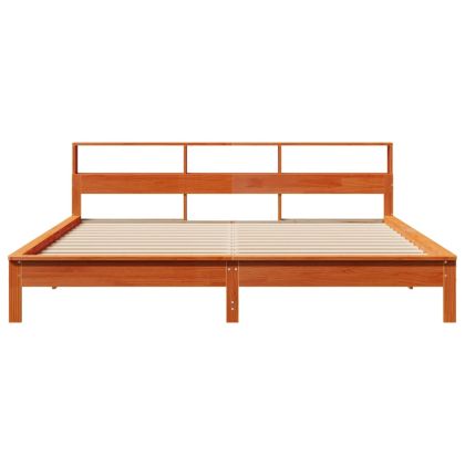 Рамка за легло без матрак, восъчнокафяв, 180x200 см, бор масив