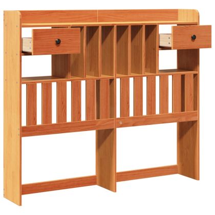 Горна табла с място за съхранение, 135 см, масивно дърво бор