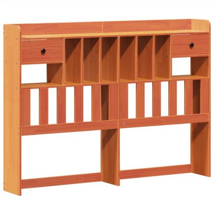 Рамка за легло без матрак, восъчнокафяв, 140x200 см, бор масив