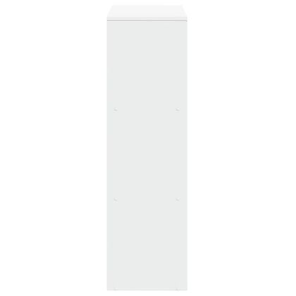 Преграда за стая, библиотека с 3 нива, бяла, 99x29x99 см, инженерно дърво