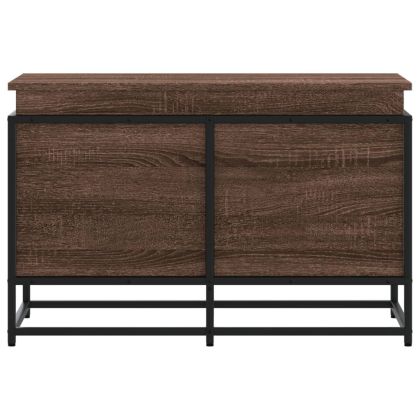 Кутия за съхранение, кафяв дъб, 80x40x51,5 см, инженерно дърво