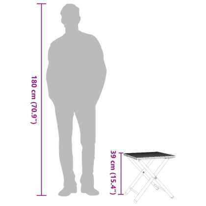 Градински трапезен комплект, 5 части, сгъваем, бежов, полиратан