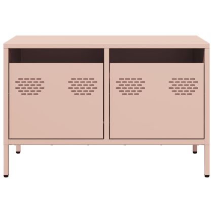 ТВ шкаф, розов, 68x39x43,5 см, студеновалцувана стомана