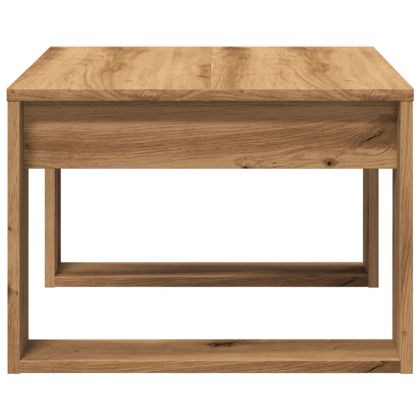 Странична маса, дъб артизан, 50x50x35 см, инженерно дърво