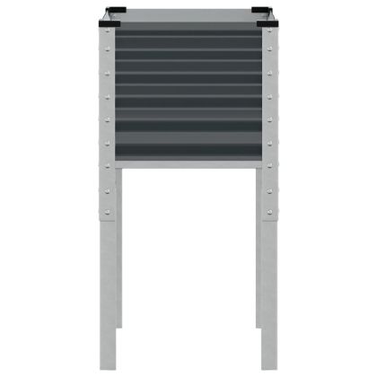 Градинска саксия, антрацит, 45x45x88 см, стомана