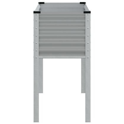Градинска кашпа, сива, 100x45x90 см, стомана