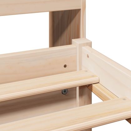 Легло с етажерка за книги, без матрак, 160x200 см, бор масив