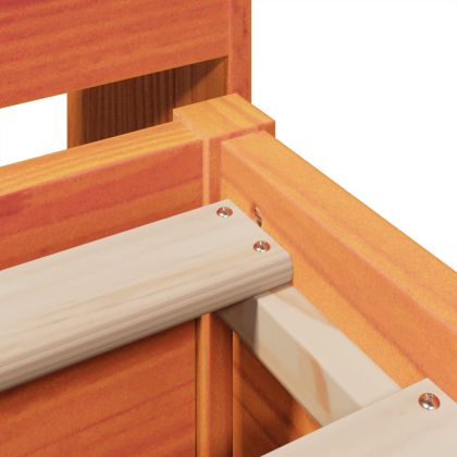 Рамка за легло без матрак, восъчнокафяв, 160x200 см, бор масив