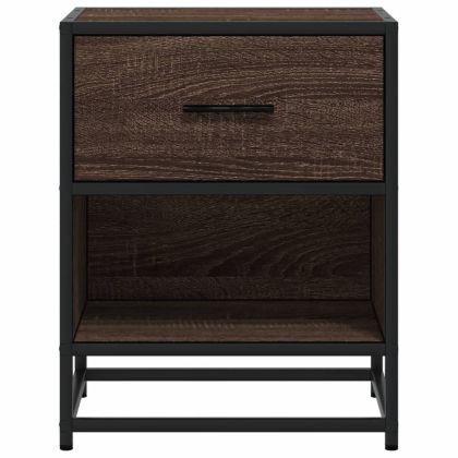 Нощни шкафчета, 2 бр, кафяв дъб, 40x31x50 см, инженерно дърво