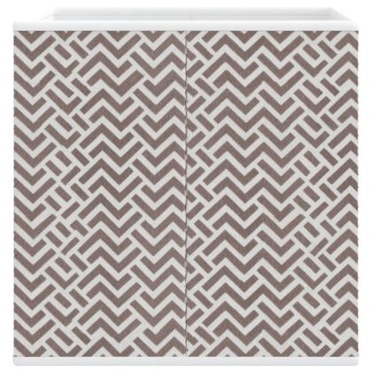 Сгъваеми кутии за съхранение 4 бр кафяви 32x32x32 см текстил