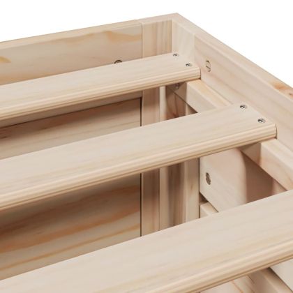 Рамка за легло без матрак с чекмеджета 200x200 см бор масив