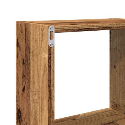 Стенен шкаф, 78x18x71 см, старо дърво, инженерно дърво