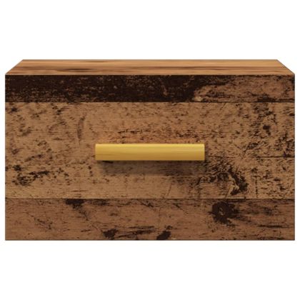 Нощни шкафчета за стенен монтаж, 2 бр, старо дърво, 35x35x20 см