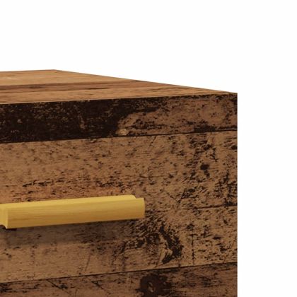 Нощни шкафчета за стенен монтаж, 2 бр, старо дърво, 35x35x20 см