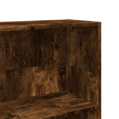 Библиотека, опушен дъб, 80x24x109 см, инженерно дърво