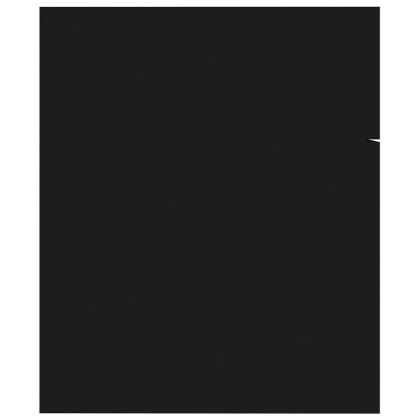 Комплект мебели за баня от 2 части, черен, ПДЧ