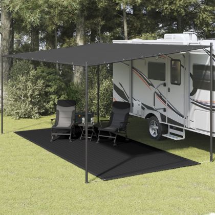 Килим за палатка, 250x550 см, черен