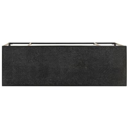 Конзолна маса, черна, 110x35x76 см, масивна акация и манго