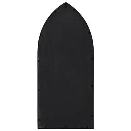 Огледало, черно, 100x45 см, желязо, за употреба на закрито