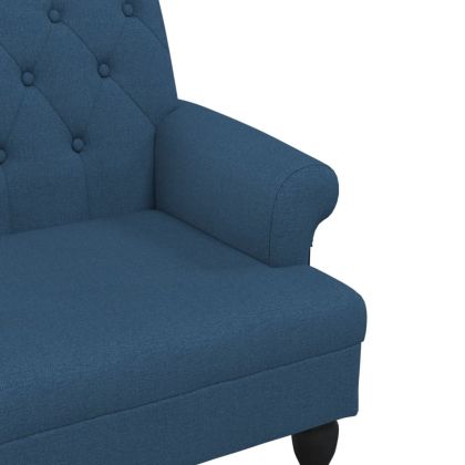 Пейка с облегалка, синя, 120x62x75,5 см, плат