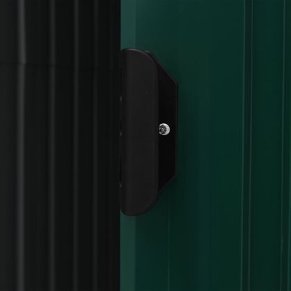 Дворна барака със стелаж, зелена, 205x130x183 см, желязо