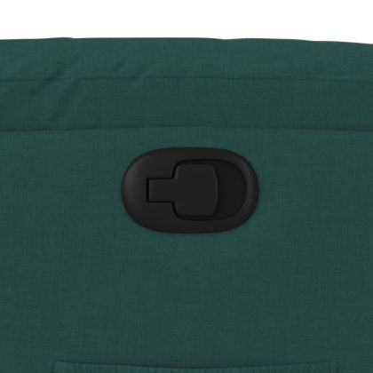 Изправящ реклайнер стол, тъмнозелен, текстил