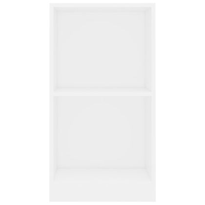 Етажерка за книги, бяла, 40x24x75 см, инженерно дърво