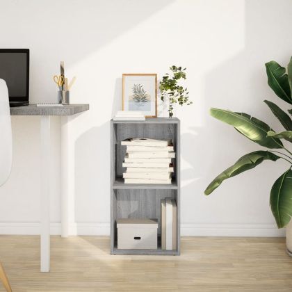 Библиотека, сив сонома, 40x30x77 см, инженерно дърво